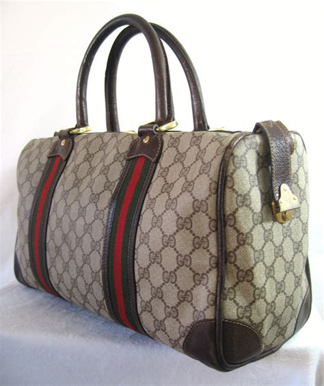 vintage gucci duffle bag|vintage gucci overnight bag.